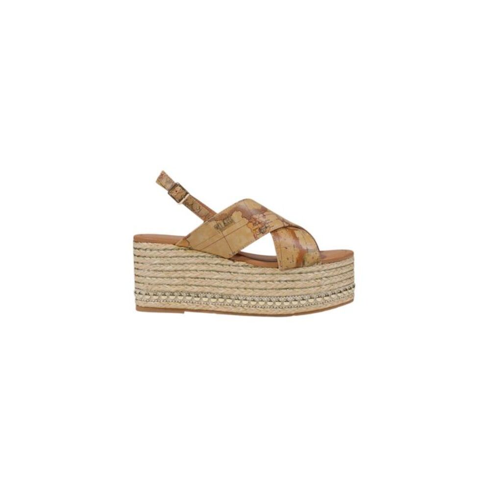 Alviero Martini Prima Classe Beige Polyethylene Platform Women's Sandals